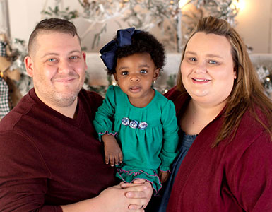 Happy family has an open adoption relationship with daughter's birth parents