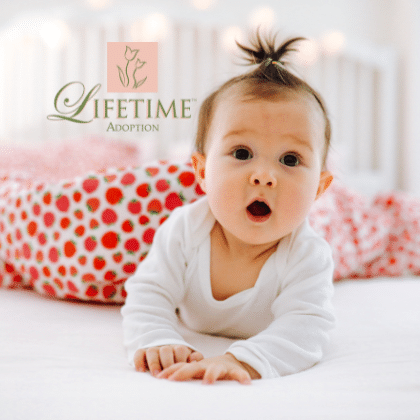 Adopting in 2026 webinar graphic showing a surprised baby. Why starting NOW puts you ahead